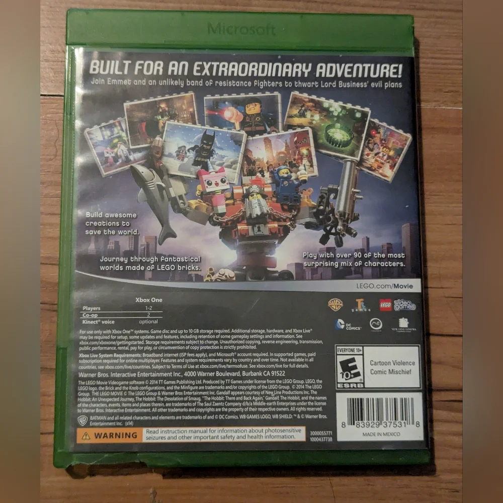 THE LEGO MOVIE VIDEOGAME (Microsoft XBOX ONE, 2014) VIDEO GAME